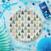 Assiettes En Carton Arbres rétro (Fête)