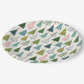 Assiettes En Carton Arbres rétro (Angle)