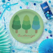 Assiettes En Carton Arbres verts boisés Thunder_Cove (Fête)