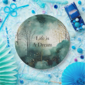 Assiettes En Carton Arbres verts en or (Fête)