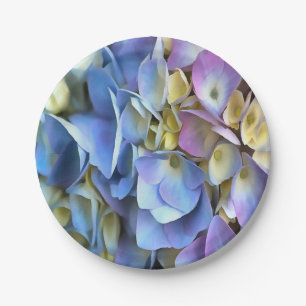 Assiettes En Carton Arbuste bleu Hydrangea Arbuste Artistique Bossom