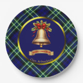 Assiettes En Carton Arbuthnot Tartan Noël personnalisé (Devant)