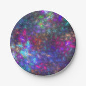 Assiettes En Carton Arc arc-en-ciel fractal (Devant)