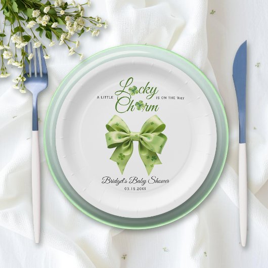 Assiettes En Carton Arc de charme Lucky St. Patrick's Day baby shower