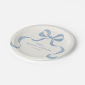 Assiettes En Carton Arc de mariage à main levée bleu poussiéreux Baby (Angle)