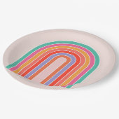 Assiettes En Carton Arc en arc-en-ciel moderne du milieu du siècle (Angle)