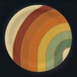 Assiettes En Carton Arc en arc-en-ciel Super à couche rétro muté<br><div class="desc">Design arc-en-ciel rétro. Couches arc-en-ciel aux couleurs muettes,  orange,  rouge et vert. Cadeaux arc-en-ciel des années 70 rétro super,  décoration maison.</div>