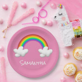 Assiettes En Carton Arc-en-ciel (Fête)