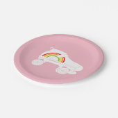 Assiettes En Carton arc-en-ciel (Angle)