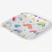 Assiettes En Carton Arc-en-ciel (Angulaire)