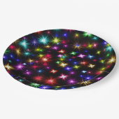 Assiettes En Carton Arc-en-ciel brillant Étincelles, Étoiles et feux d (Angle)