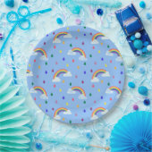 Assiettes En Carton Arc-en-ciel coloré jouant (Fête)