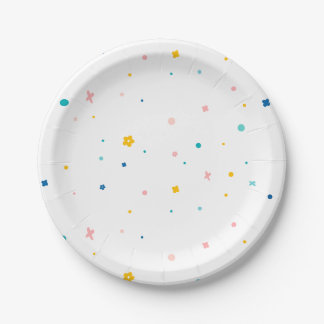 Assiettes En Carton Arc-en-ciel de fête d'anniversaire amusant