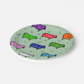 Assiettes En Carton Arc-en-ciel des moutons (Angle)
