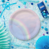 Assiettes En Carton Arc en ciel d'espoir - pastel, (Fête)