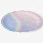 Assiettes En Carton Arc en ciel d'espoir - pastel, (Angle)