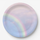 Assiettes En Carton Arc en ciel d'espoir - pastel, (Devant)