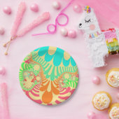 Assiettes En Carton Arc-en-ciel jaune (Fête)