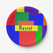 Assiettes En Carton Arc-en-ciel Résiste à l'écaillage Quillette Design (Devant)