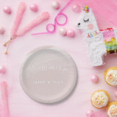 Assiettes En Carton Arc en ciel rose moderne et étoiles Baby shower bl (Fête)