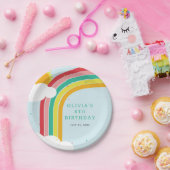 Assiettes En Carton Arc en ciel, soleil et nuages Fête d'anniversaire (Fête)
