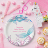Assiettes En Carton Arc-en-ciel sous la mer Mermaid Tail Baby shower (Fête)