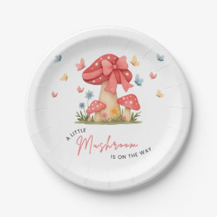 Assiettes En Carton Arc en rouge floral Un peu de champignon Baby Show