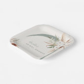 Assiettes En Carton Arc floral en terre cuite bohème (Angulaire)