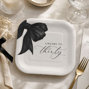 Assiettes En Carton Arc noir 30e anniversaire