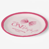 Assiettes En Carton Arc rose Little Miss Onederday 1er anniversaire (Angle)