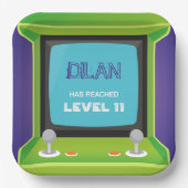 Assiettes En Carton Arcade anniversaire, invitation d'anniversaire de (Recto)