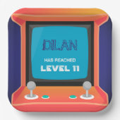 Assiettes En Carton Arcade anniversaire, invitation d'anniversaire de (Recto)