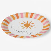 Assiettes En Carton Arch Retro Voici Le Baby shower Fils (Angle)