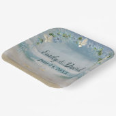 Assiettes En Carton Arche À Fleurs mariages Sur L'Océan (Angulaire)