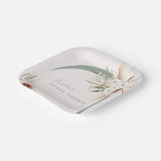 Assiettes En Carton Arche florale en terre cuite Boho (Angulaire)