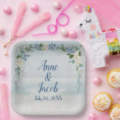 Assiettes En Carton Arche florale mariage sur aquarelle océanique (Fête)