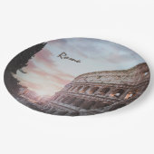 Assiettes En Carton Architecture antique Rome coucher de soleil ville (Angle)