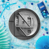 Assiettes En Carton Architecture cool Photographie noir et blanc (Fête)