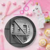 Assiettes En Carton Architecture cool Photographie noir et blanc (Fête)