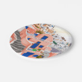 Assiettes En Carton Architecture de Santorin en Grèce (Angle)