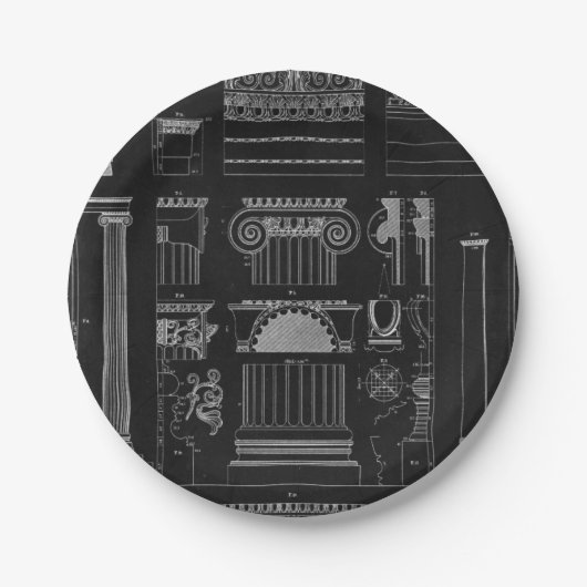 Assiettes En Carton Architecture graphique IV (Devant)