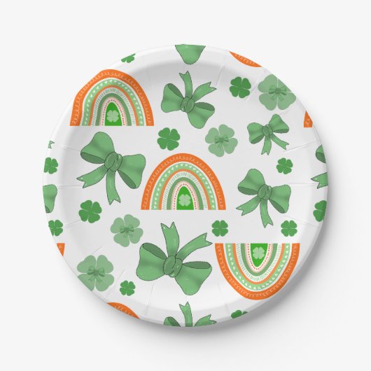 Assiettes En Carton Arcs-en-ciel épars (Devant)