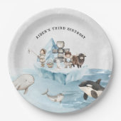 Assiettes En Carton Arctic Adventure fête d'anniversaire (Devant)