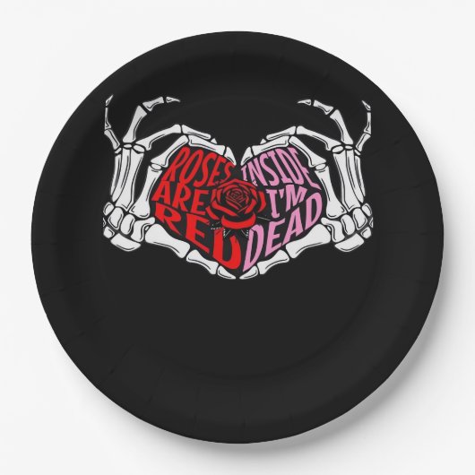Assiettes En Carton Are Read Inside I'm Dead - Sarcastique Valentine's (Devant)