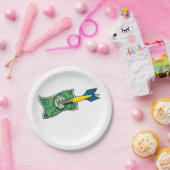 Assiettes En Carton Argent des fléchettes (Fête)