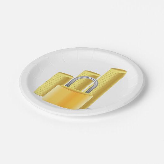 Assiettes En Carton Argent sécurisé (Angle)