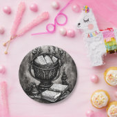 Assiettes En Carton Argent Steampunk Cauldron Spellbooks et Potions (Fête)