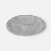 Assiettes En Carton Argent texture métallique rustique brillant élégan (Angle)