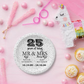Assiettes En Carton Argentez le 25ème M. Mme Right d'anniversaire (Fête)