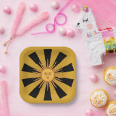 Assiettes En Carton Argentine Golden Sun, Sol de Mayo (Fête)